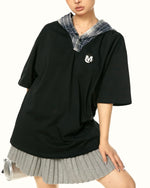 레트로 후드 반팔