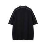 Contrast color letter short sleeves