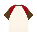 레트로 대비 컬러 커플 반팔