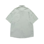 embroidered striped short-sleeved shirt