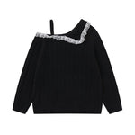 레이스 패널 니트 스웨터(여성용)