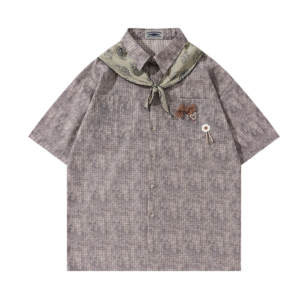 Vintage Plaid Short Sleeve Shirt