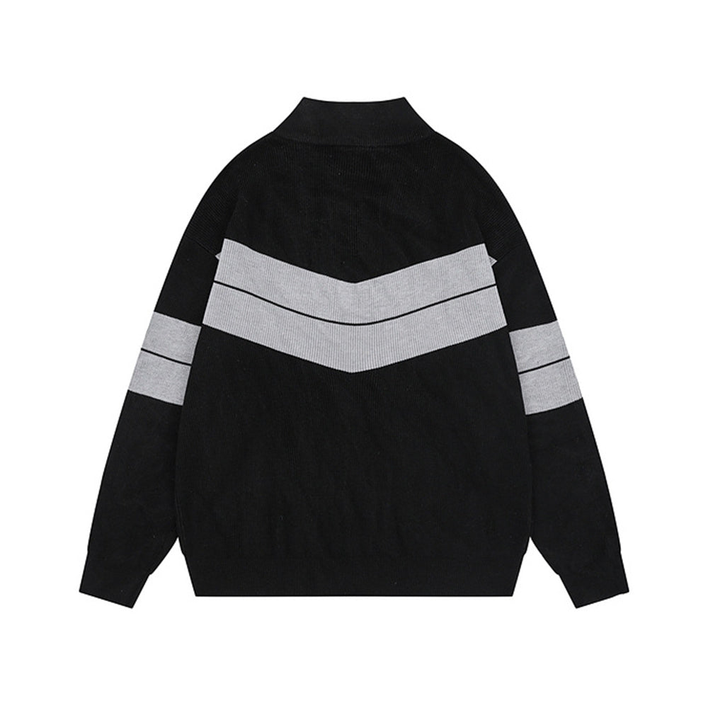 半高領開衫毛衣