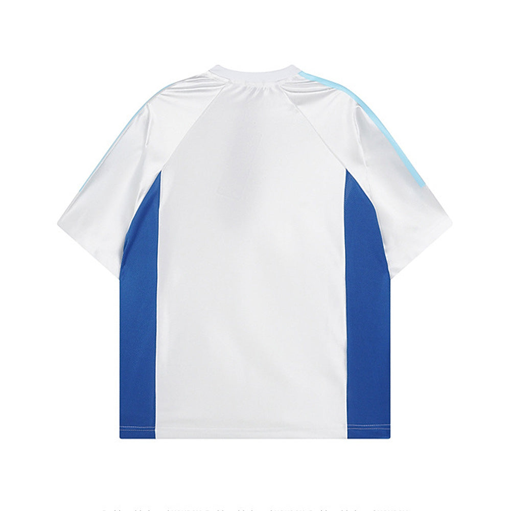 Contrast color short sleeves