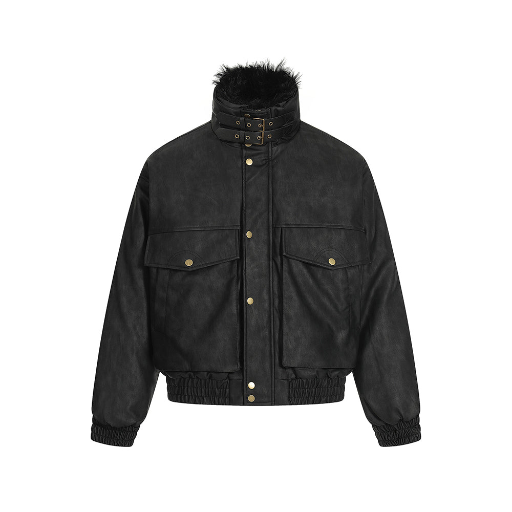 Simple and versatile lapel cotton coat