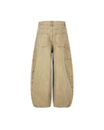 Distressed patchwork work pants