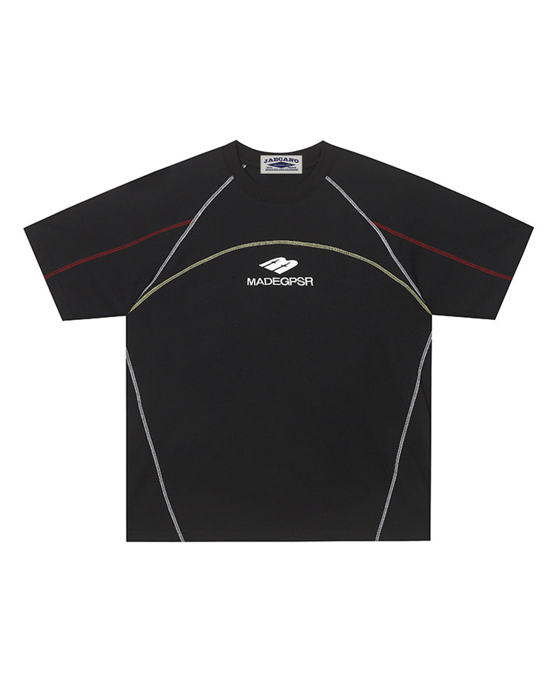 Embroidered casual couple short-sleeved shirt