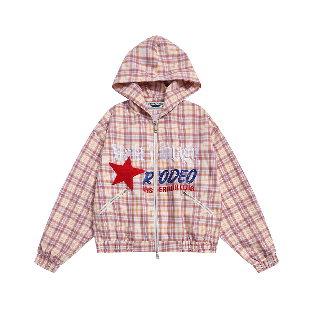 復古格子情侶外套