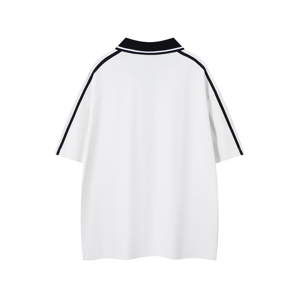 레트로 스트라이프 레터 반팔