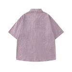 復古格紋短袖襯衫