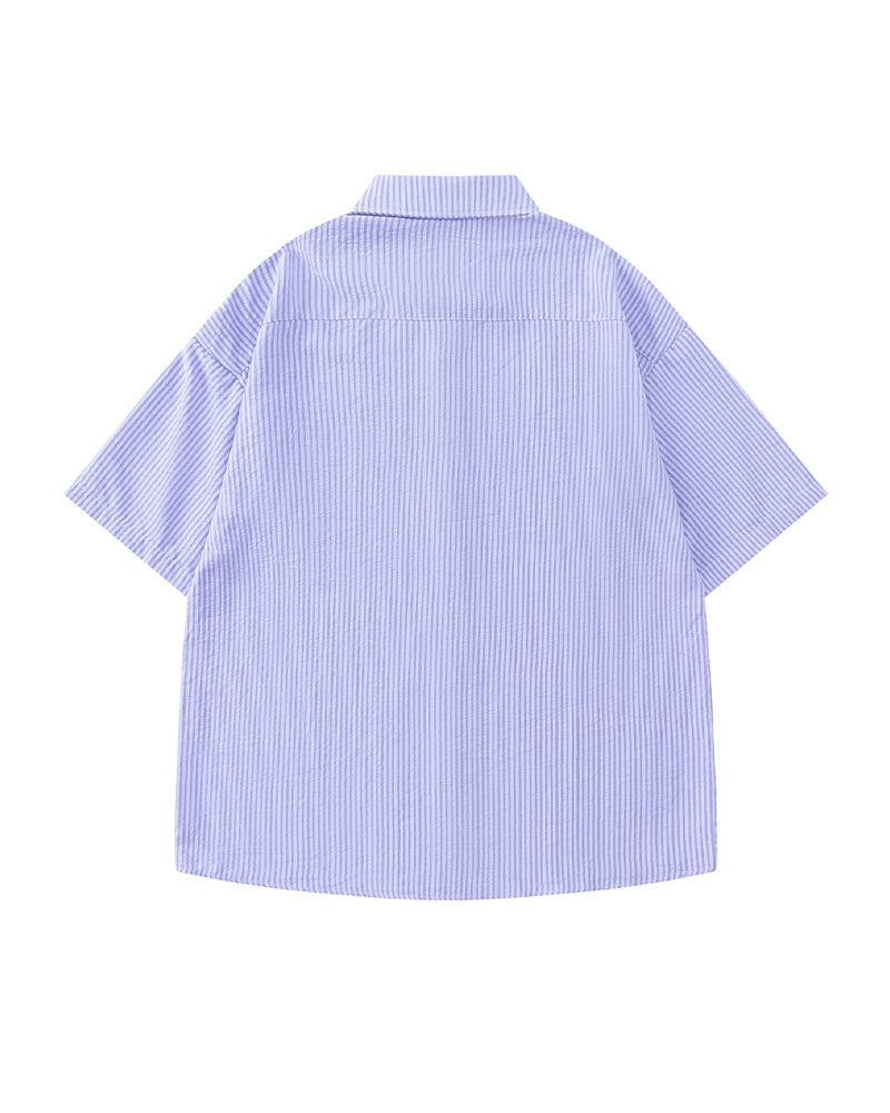 striped short-sleeved shirt