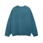 慵懶字母圓領毛衣