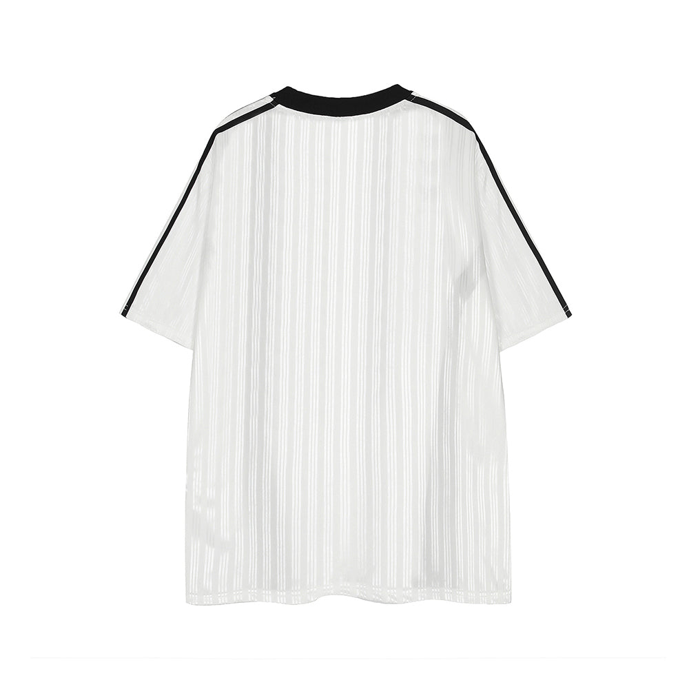 레트로 콘트라스트 반소매