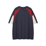 Contrast print short sleeves