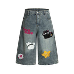 趣味刺綉牛仔褲