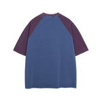 레터 프린트 컬러블록 반팔