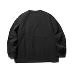 Patchwork pocket crew neck sweatshirt