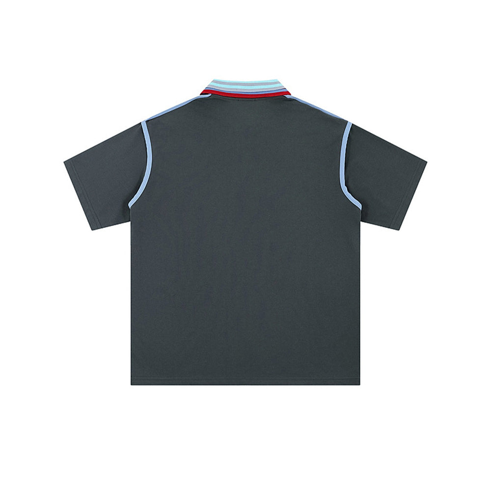 콘트라스트 컬러 폴로 칼라 반팔