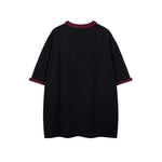 Contrast color letter short sleeves