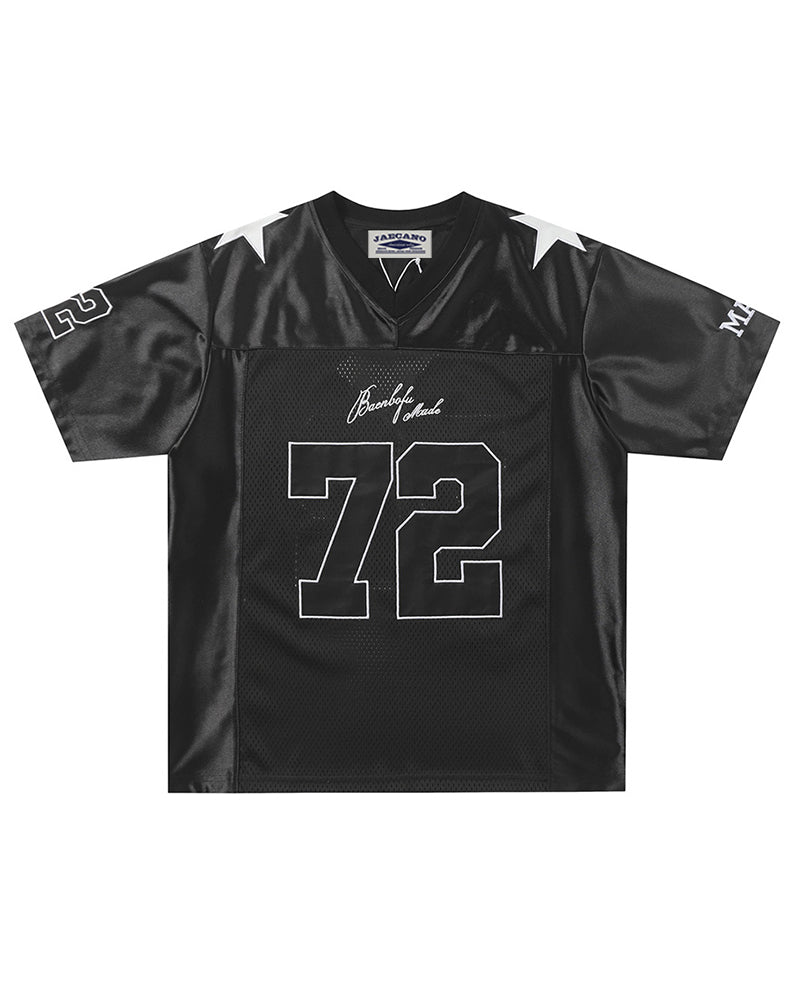 Spliced sports short sleeves