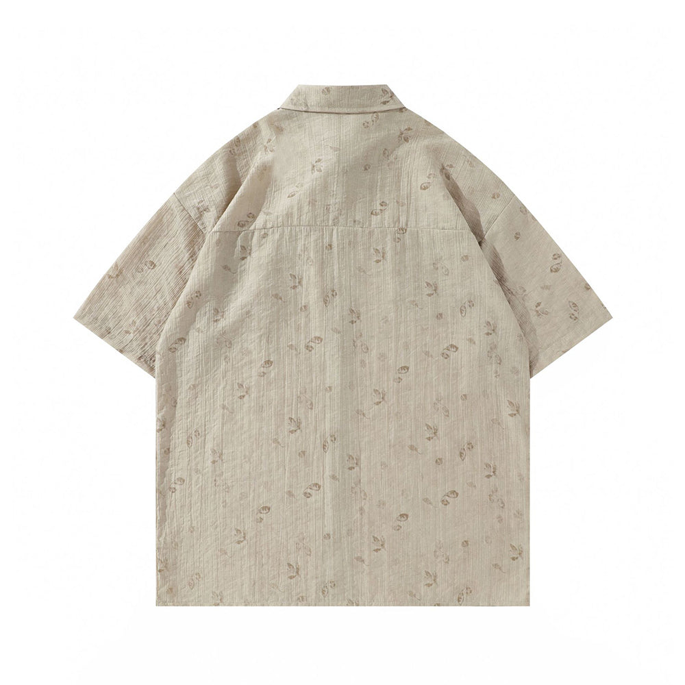 Floral short-sleeved shirt