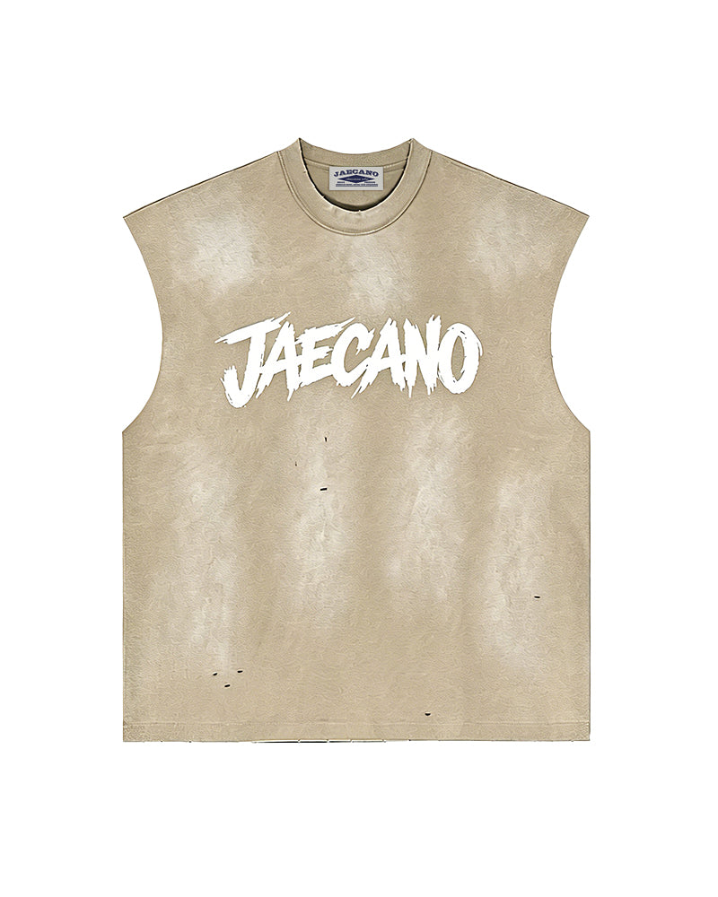 復古做舊無袖T恤