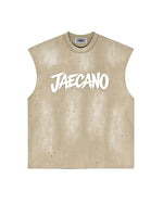 復古做舊無袖T恤