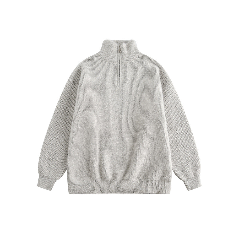 簡約半拉鏈針織衛衣