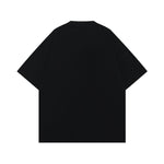 레트로 프린트 라운드넥 반팔