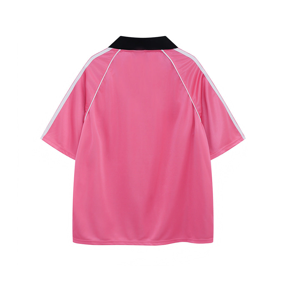 Retro all-match short-sleeved pullover