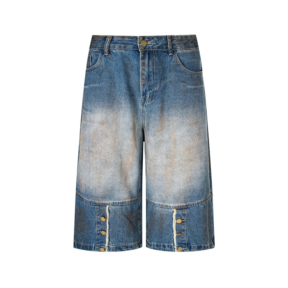 retro simple denim shorts