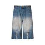 retro simple denim shorts