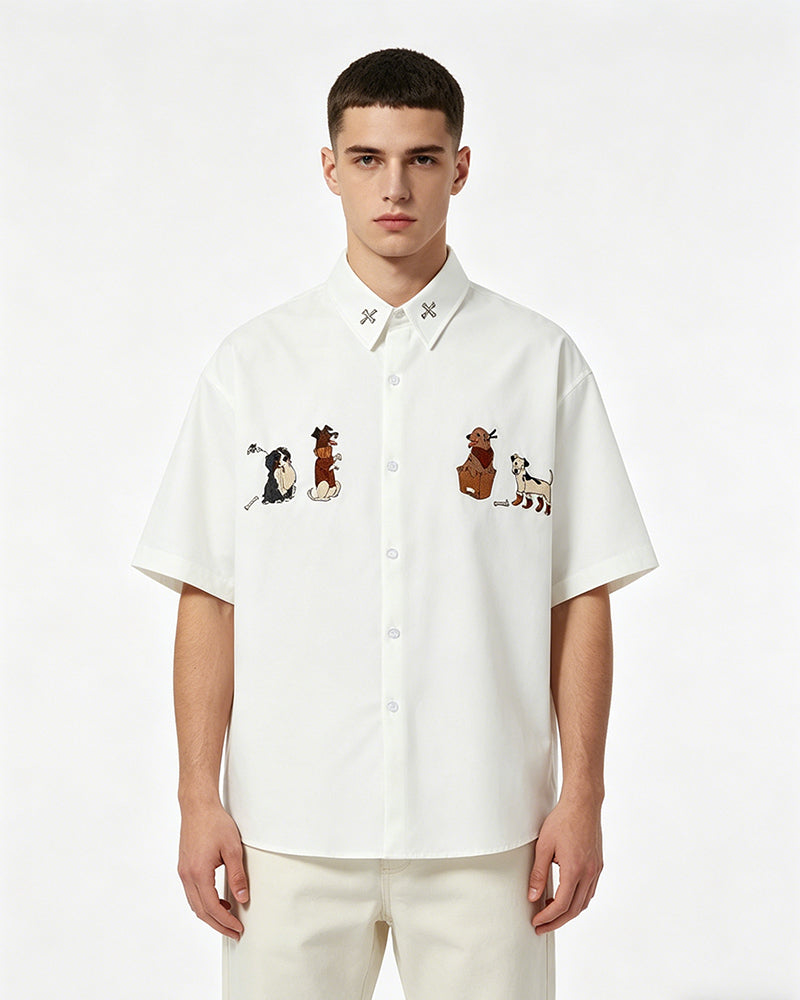 Cute Puppy Short Sleeve Shirt