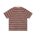 대조적인 줄무늬 짧은 소매