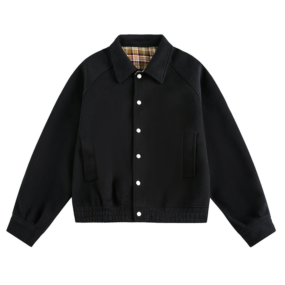 Solid color short coat