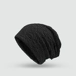 純色雙層皺褶套頭帽