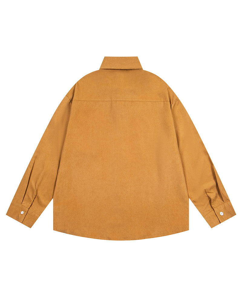 Casual Embroidered Long-Sleeved Shirt