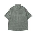 簡約格紋短袖襯衫