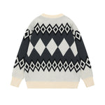 diamond-knitted jacket