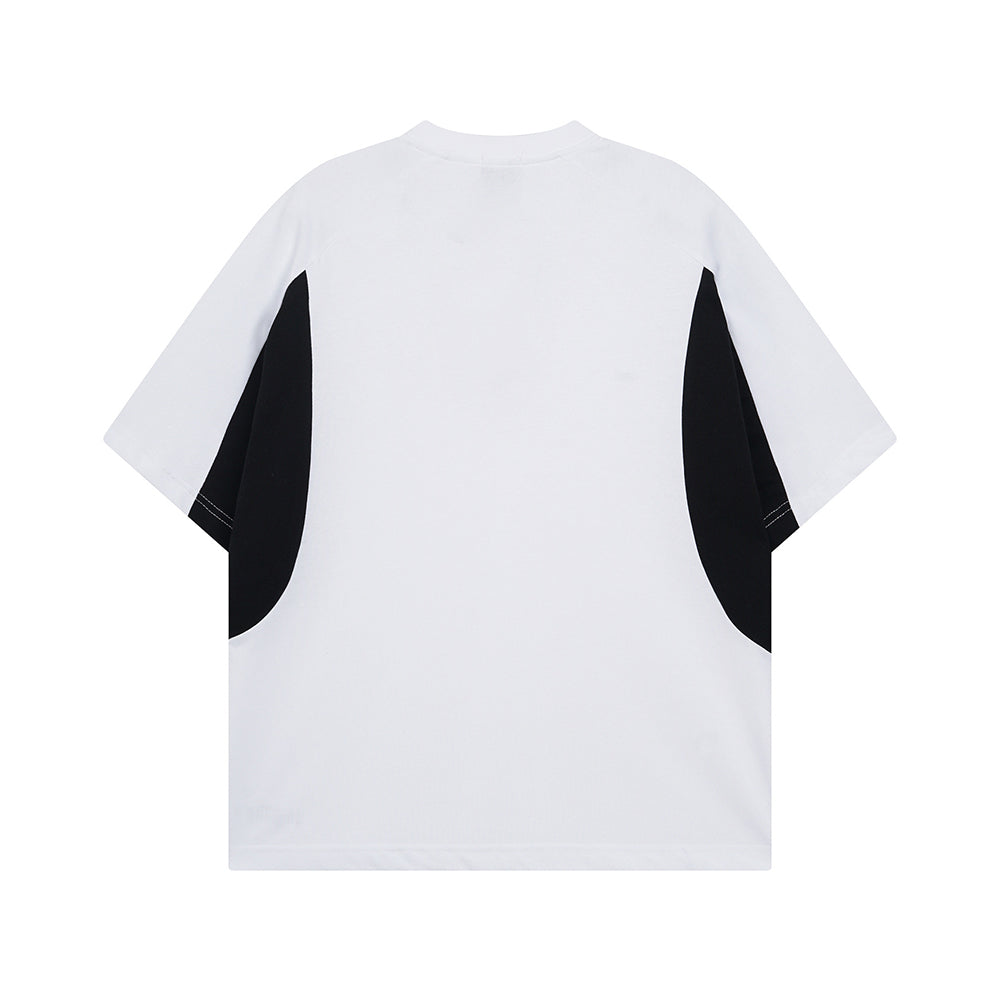 Loose contrasting short sleeves