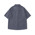 復古碎花短袖襯衫