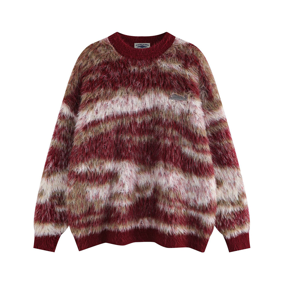 復古簡約圓領毛衣