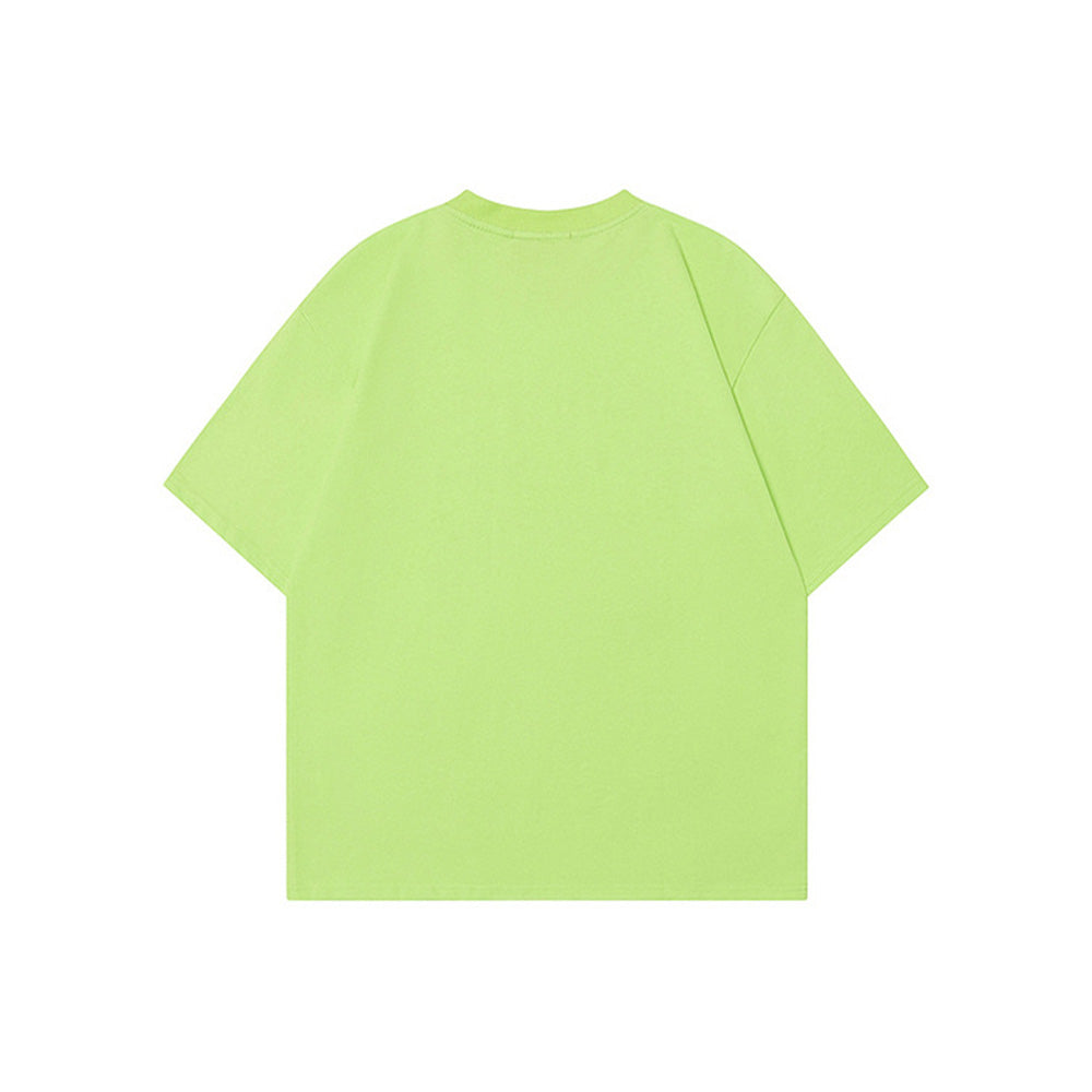 레트로 레터 프린트 반소매