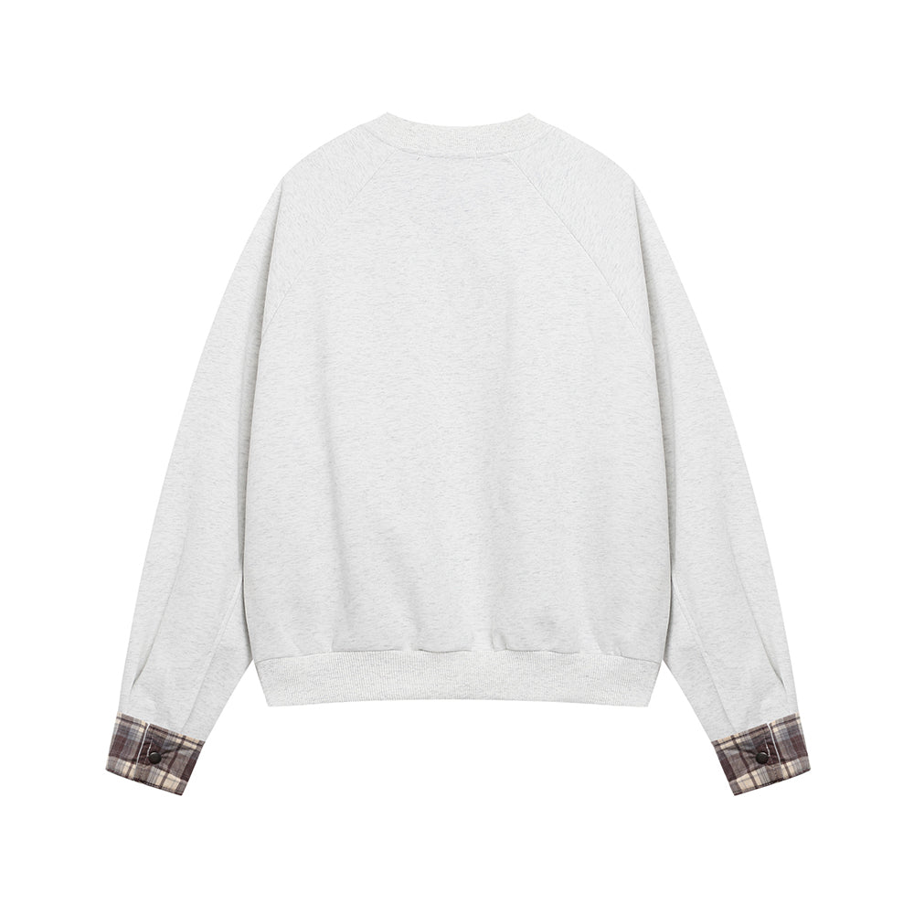 Fake two-piece spliced sweatshirt