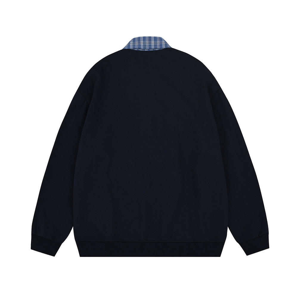 毛絨小狗假兩件polo衛衣