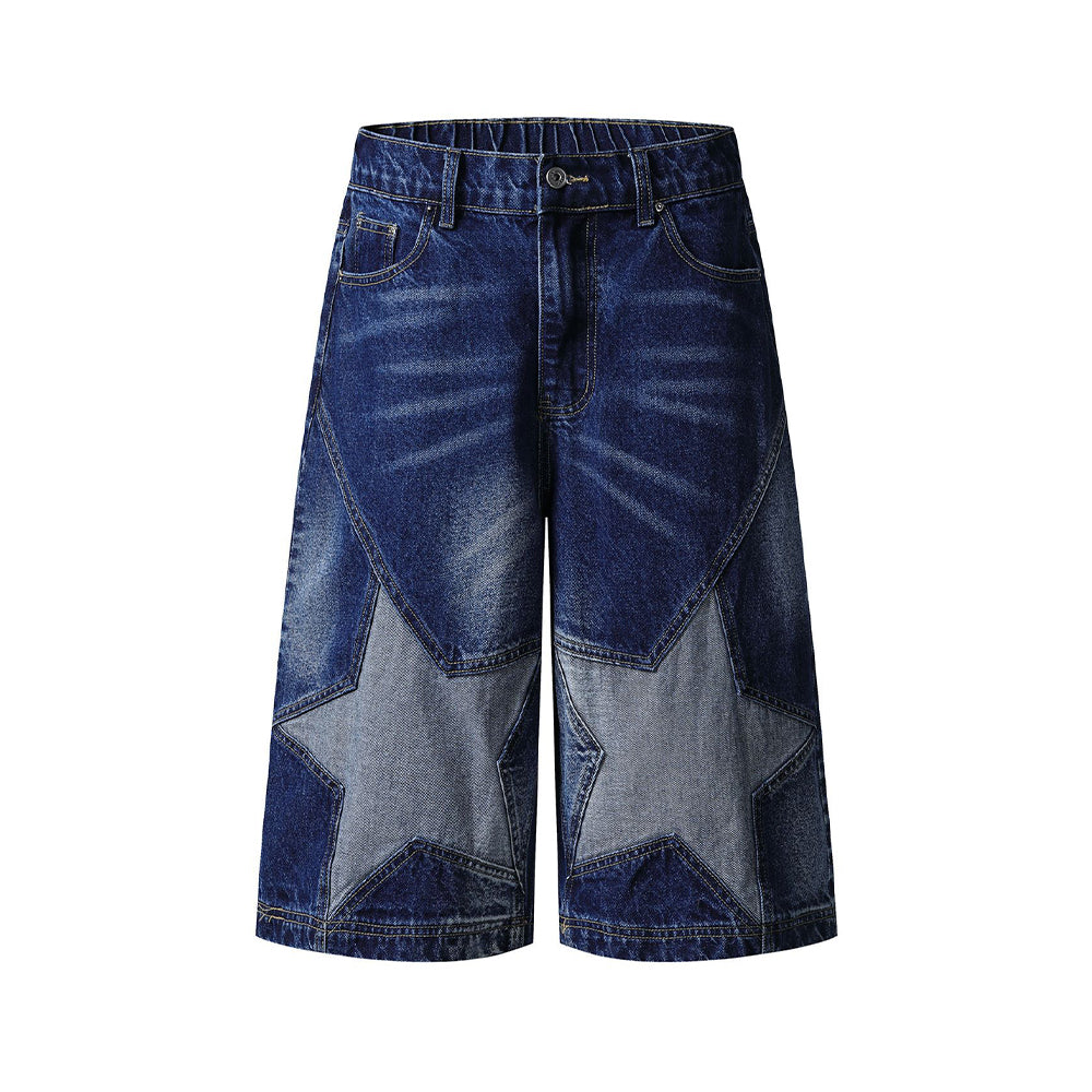 復古水洗休閑短褲