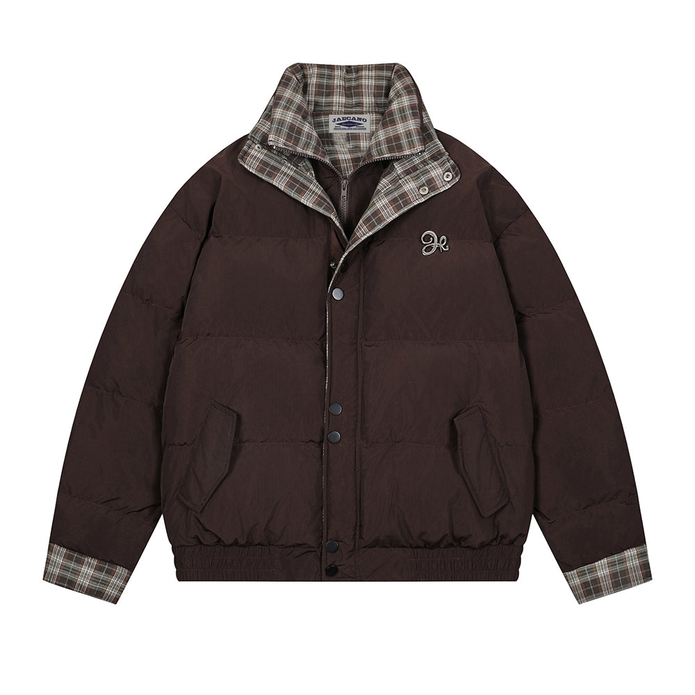 Retro fake two-piece cotton jacket