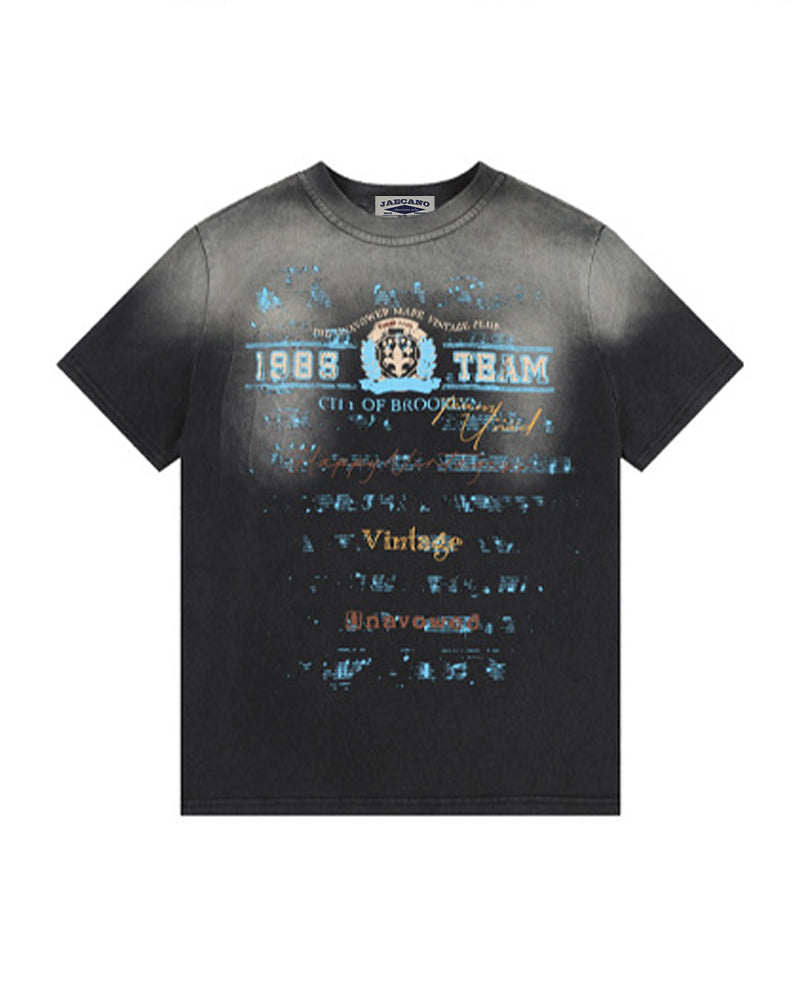 워싱 빈티지 반팔 티셔츠 (여성용)