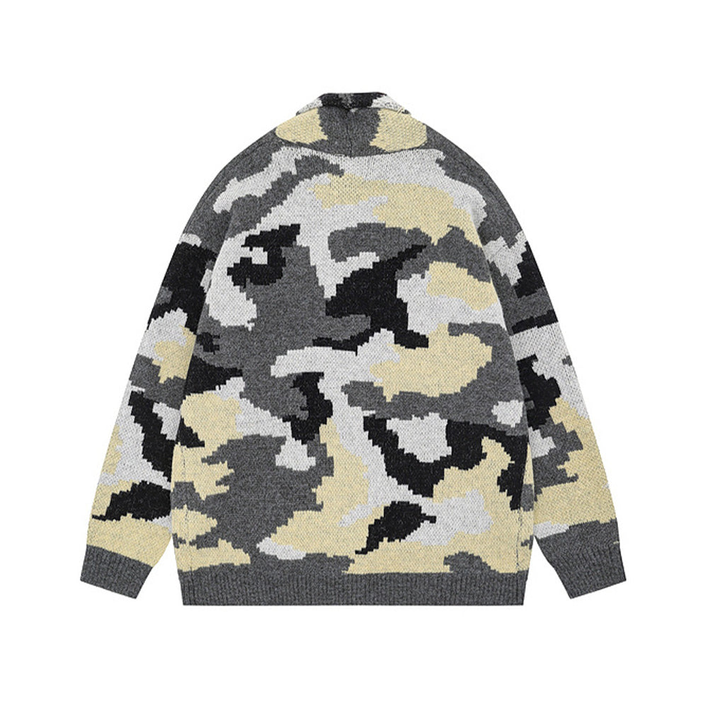 迷彩色針織衫