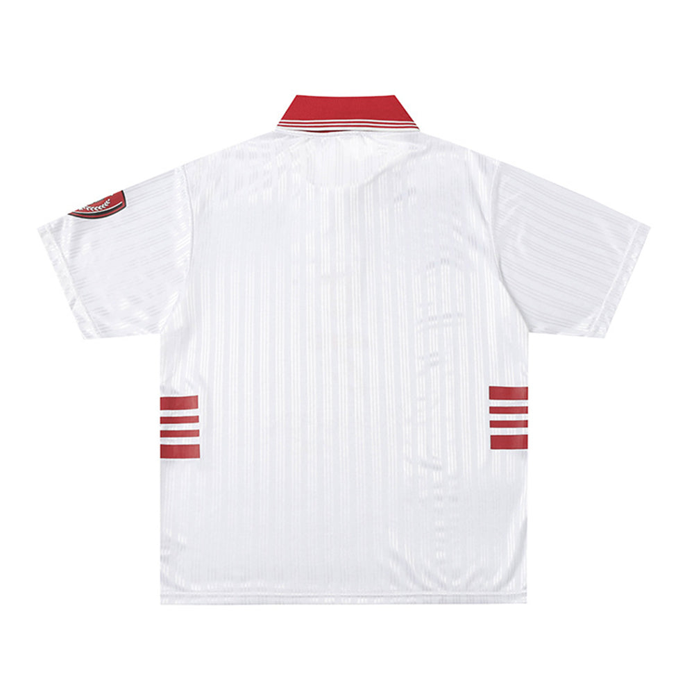 레트로 콘트라스트 캐주얼 반팔